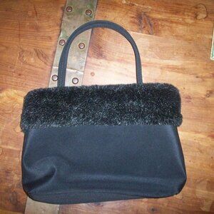 Amanda Smith Black Evening Bag Handbag Purse Shoulder Bag
